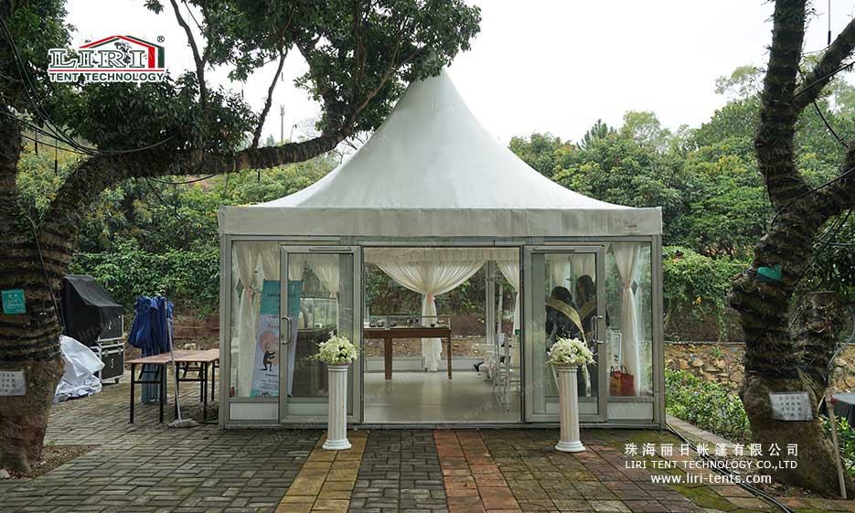 wedding marquee tent with decorations