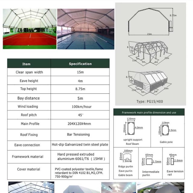 15m Span Polygon tent