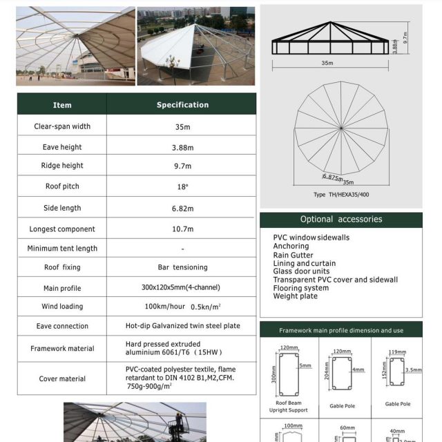 35m SHexadecagon Tent
