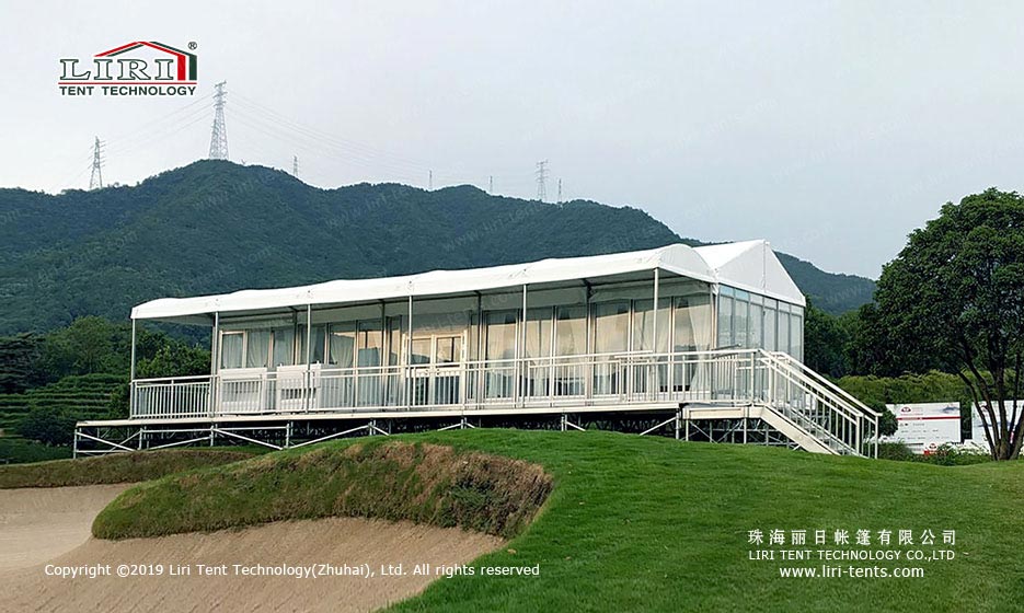 Double Decker Tent For Sports Event Golf Games In Europe