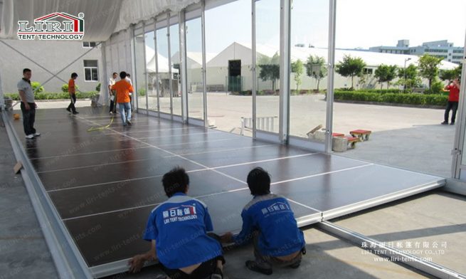 wood floor for tent