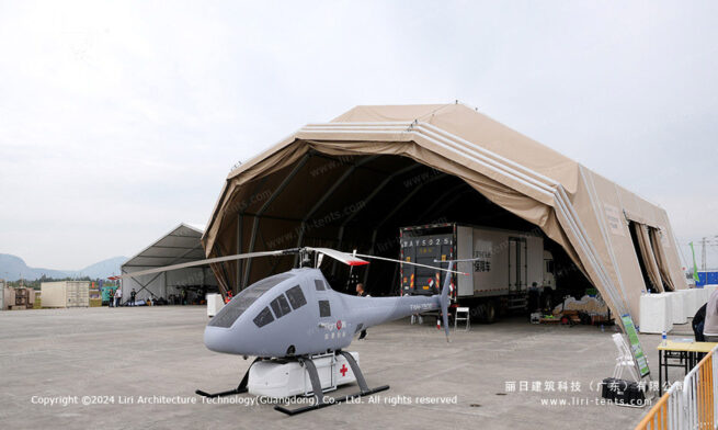 Military Clamshell Hangar Tent (1)