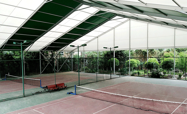 Video zur temporären und flexiblen Tennis-Zelthalle