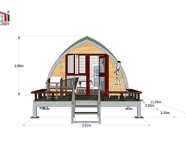 Glamping-Zelt in Muschelform