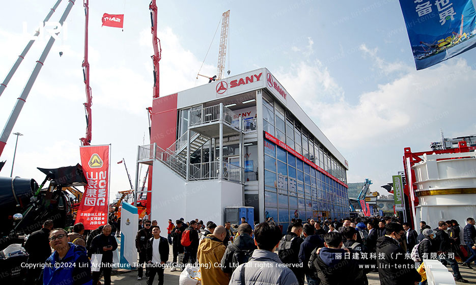 Temporary three storey multi level exhibition space